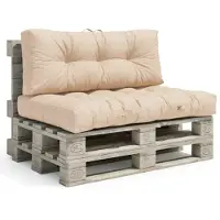Deco Arts Set Outdoor-Kissen für Beige-Palette 120 x 80, wasserdicht, UV-beständig, DECOARTS