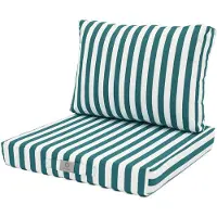 Deco Arts Abnehmbare Gartenkissen 60x60cm - Grüne Streifen