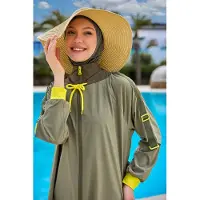 Turkishsouq Khakifarbenes Burkini-Set mit vollflächiger Badebekleidung