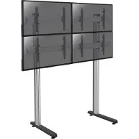 KIMEX - Standfuß Videowand für 4 TV-Bildschirme 45''-55'' - Höhe 240cm - Zum Aufstellen