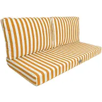 Deco Arts Abnehmbare Gartenkissen 120x60cm - Gelbe Streifen