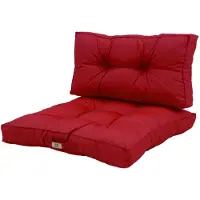 Deco Arts Kissen für Gartensalon gesteppt 60x60cm Rot