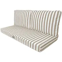 Deco Arts Abnehmbare Gartenkissen 100x50cm - Beigefarbene Streifen