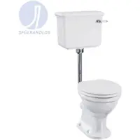 Burlington WC Abgang senkrecht/WC Abgang waagrecht/WC mit halbhohem Spülkästen/WC spülrandlos Retro/Vintage Serie Guild von Bathrooms
