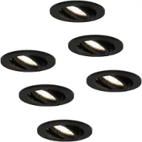 HOFTRONIC™ LED Einbaustrahler 4W 345 Lumen 4000K Schwarz 6er Set