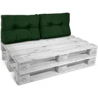 Beautissu 2X Rückenkissen Palettenkissen Outdoor Eco Style, 60x40cm, Grün