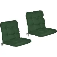 Beautissu 2er Set Niedriglehner Auflagen Set Flair NL, 100x50x8cm, Dunkelgrün