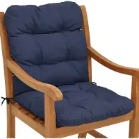 Beautissu Niedriglehner Auflage Flair NL Sitzkissen, 100x50x8cm, Dunkelblau