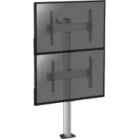KIMEX - Standfuß für 2 TV-Bildschirme 40''-65'' - Höhe 175cm - Zum Anschrauben