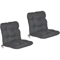 Beautissu 2er Set Niedriglehner Auflagen Set Flair NL, 100x50x8cm, Graphitgrau