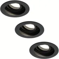 HOFTRONIC™ LED Einbaustrahler 3x 4W GU10 4000K Schwarz IP20 Schwenkbar