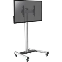 KIMEX Rollbarer Bildschirmständer für Fernseher, Größe 32'' - 75'', Höhe 175 cm
