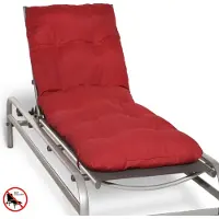 Beautissu Auflage Sonnenliege Deckchair Flair RL, 190x60x8 cm, Rot