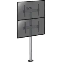 KIMEX - Standfuß für 2 TV-Bildschirme 40''-65'' - Höhe 240cm - Zum Anschrauben