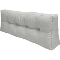 Beautissu Palettenkissen Outdoor Rückenkissen ECO Elements, 120x40cm, Hellgrau