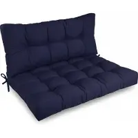 Beautissu Palettenkissen Outdoor 1x Sitzkissen & 1x Rückenkissen, Blau