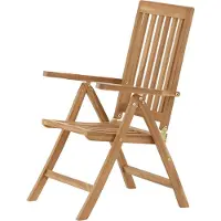 Venture | Gartenstuhl Kenya 5-Positionen Teakholz Natürlich Holz 62x105x73 cm | NADUVI