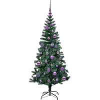 vidaXL Nova (mit LEDs &lilafarbenen Kugeln)