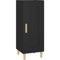 vidaXL Sideboard Schwarz 34,5x34x90 cm Holzwerkstoff