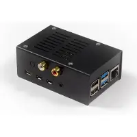 HiFiBerry Stahl Gehäuse für DAC+ ADC und Raspberry Pi 4 - schwarz