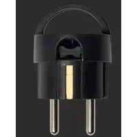 Pro Socket angle schuko mini, black