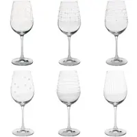TABLE PASSION Set von 6 Stielgläsern graphik 35 cl - Transparent Rond Cristallin