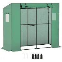 Outsunny -Gewächshaus-200L x 76B x 170H cm-Grün