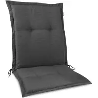Beautissu Premium Gartenstuhlauflage Niedriglehner 105x50x7cm, Anthrazit