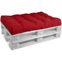 Beautissu Sitzkissen Palettenkissen Outdoor Eco Style, 120x80cm, Rot