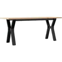 vidaXL Couchtisch Y-Gestell 110x40x45 cm Massivholz Kiefer & Stahl