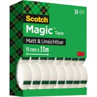 Scotch Sparset Klebeband Magic Tape, 24 Rollen, L 33 m x B 19 mm, Ø 26 mm