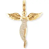 Engelsrufer Engelanh?nger Bright like a diamond ENGEL MIT STEIN GOLD PLATED ERP-ANGEL-MG