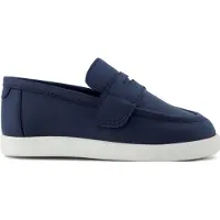 Toms Oliver, flache Loafer, marineblaues Nubuk-PU, Größe 9 UK (Kinder)
