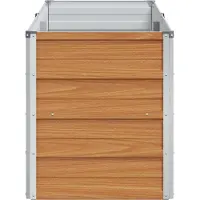 vidaXL Hochbeet Hellbraun 160 x 40 x 45 cm Verzinkter Stahl