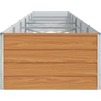 vidaXL Hochbeet Hellbraun 600 x 80 x 45 cm Verzinkter Stahl
