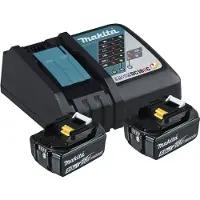 Makita 197570-9, Batterie- & Ladegerät-Set, Lithium-Ion (Li-Ion), 5 Ah, 18 V, , Schwarz, Blau