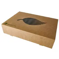 Papstar 87953 Einweg-Lebensmittelbehälter Karton, Polylactid (PLA)