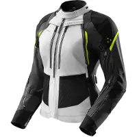 Rebelhorn Hardy 3.0 wasserdichte Damen Motorrad Textiljacke, schwarz/grau/gelb, M