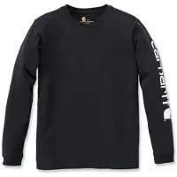Carhartt Loose Fit Heavyweight Long-sleeve Logo Sleeve Graphic T-shirt black (001) XS REG