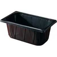 Duni 192x DUNIFORM PP-Schale 1/4 GN 265 x 161 x 100 mm Schwarz ungeteilt