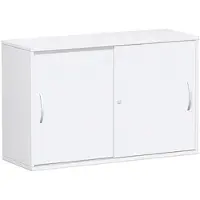 Geramöbel Schiebetürenschrank Flex 312253-WW, abschließbar, aus Holz mit 2 Fachböden, 120 x 80 x 43 cm (B/H/T), weiß