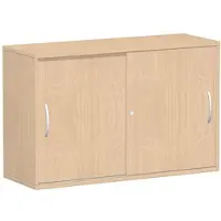 Geramöbel Schiebetürenschrank Flex 312253-BB, abschließbar, aus Holz mit 2 Fachböden, 120 x 80 x 43 cm (B/H/T), buche