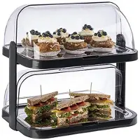 Aps Buffet-Vitrine "Doppeldecker", 2-stufig, inkl. 4 Kühlakkus