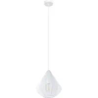 Eglo Pendellampe Ø 33 cm Dolwen Weiß - Japandi