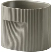 Muuto Blumentopf Ridge Dark Taupe 15 cm