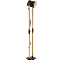 Eglo HORNWOOD Stehleuchte Stehlampe Lampe - L23 x B23 x H140 cm - schwarz, creme - 1X28W exkl. - IP20