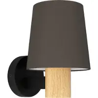 Eglo EDALE Wand-/Deckenleuchte Lampe Beleuchtung - L15 x H21,5 x AL19,5 cm - schwarz, braun - IP20