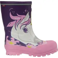 Viking Gummistiefel - Jolly - Lila/Multi m. Einhorn - - 33 - Gummistiefel