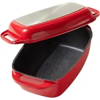Stoneline Bräter Schmortopf Rot 40x22 cm | mit Deckel