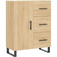 vidaXL Highboard Sonoma-Eiche 69,5x34x180 cm Holzwerkstoff